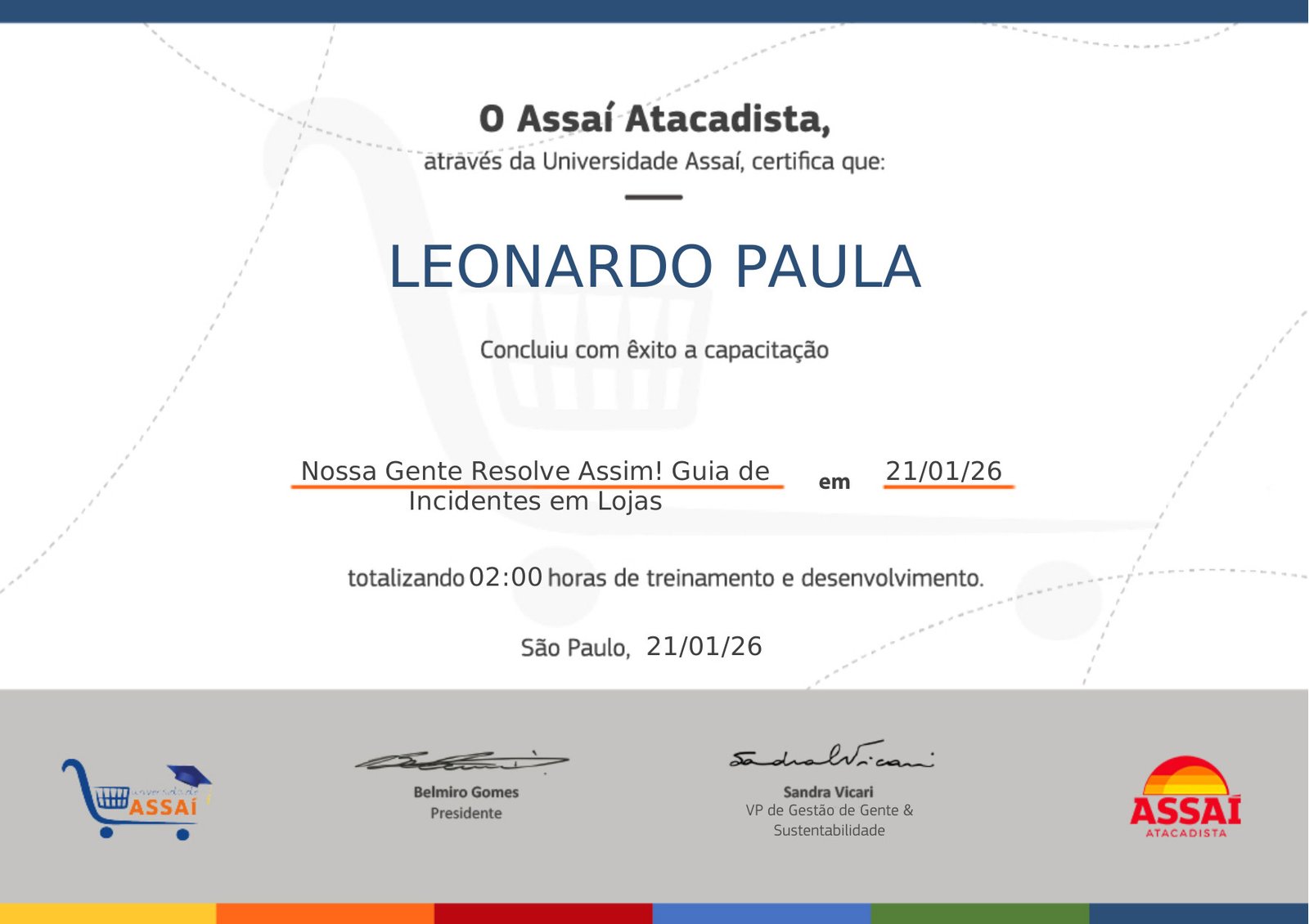 Certificado: Nossa Gente Resolve Assim! Guia de Incidentes em Lojas