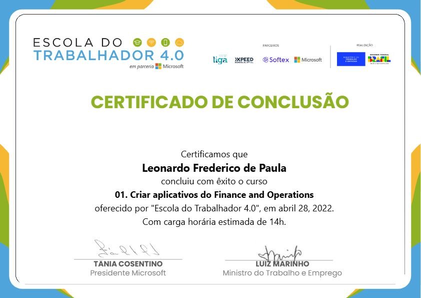 Criar Aplicativos no Finance and Operations